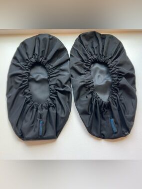 Black Slip-On Shoe Covers - Water-Resistant